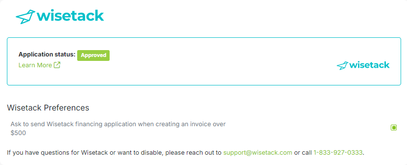 Add financing to any estimate