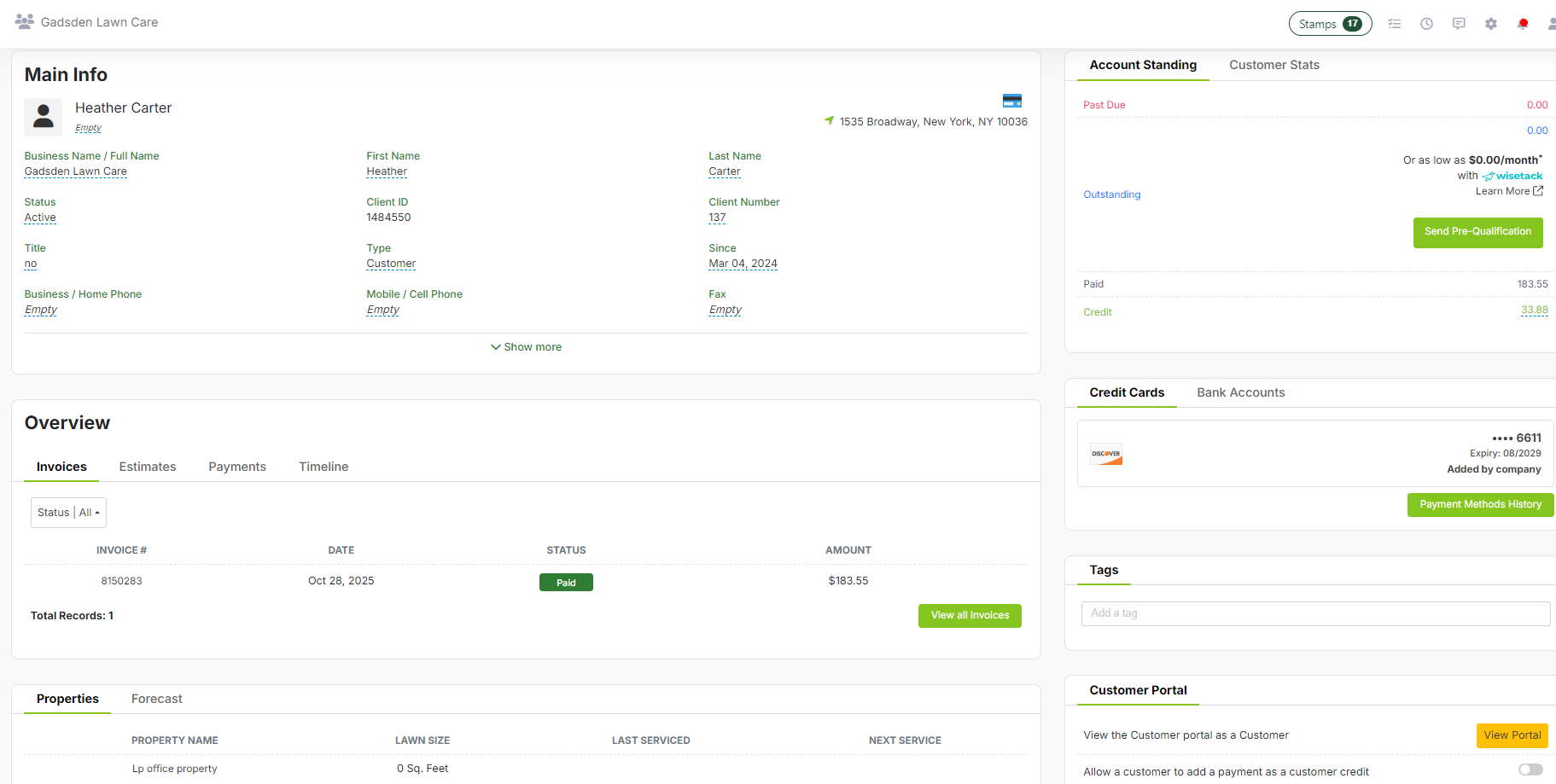 Customer CRM Dashboard