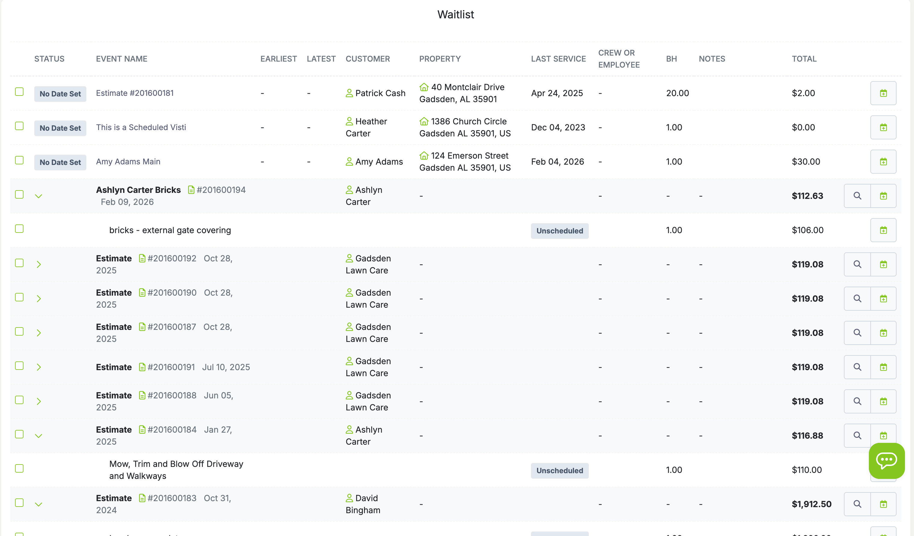 Viewing the Waitlist